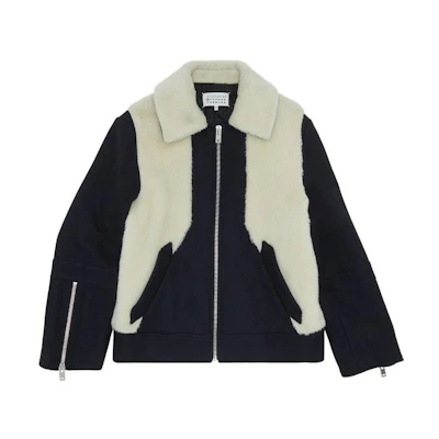 Maison Margiela Crinkled Texture Wool Jacket Green S50AM0469S52930001
