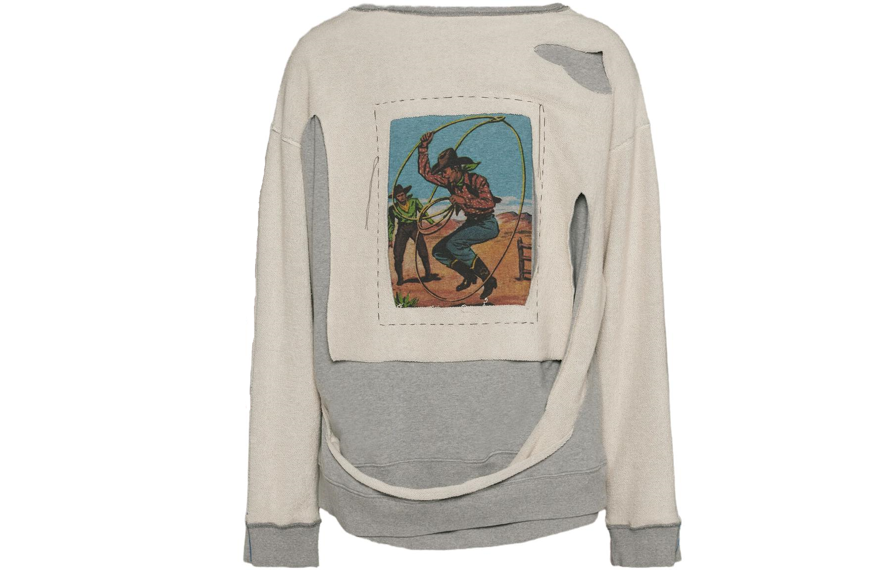 Order Maison Margiela Cowboy Slashed Loose Fit Sweatshirt Kelabu. S50GU0213S25614852M