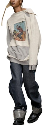 Maison Margiela Cowboy Slashed Loose Fit Sweatshirt Kelabu. S50GU0213S25614852M Lookbook Maison Margiela Cowboy Slashed Loose Fit Sweatshirt Kelabu. S50GU0213S25614852M