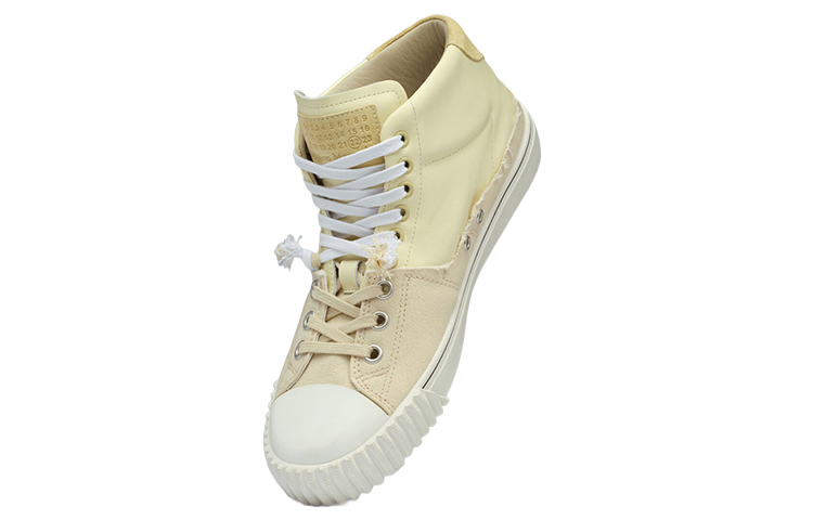 Order Maison Margiela Evolution 高帮“黄色天鹅绒帆布皮革”鞋 S57WS0391P5063T3163