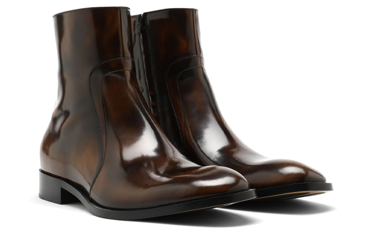 Shop Maison Margiela Mode Stiefelette ''Gewachstes Leder Dunkelbraun'' S37WU0415P3792H8794