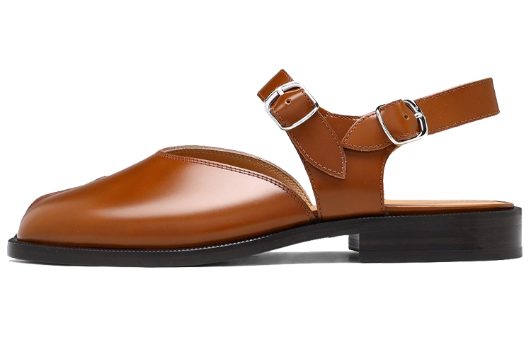 Maison Margiela Fashion Flat Sandals 'Distressed Calfskin Brown'
