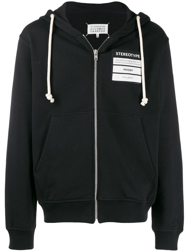 Maison Margiela FW21 Black Double-Breasted Hooded Jacket with Zipper Detail S50AM0529S53230900