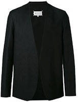 Maison Margiela FW21 Black Collarless Blazer S50BN0318S47782900 Maison Margiela FW21 Black Collarless Blazer S50BN0318S47782900