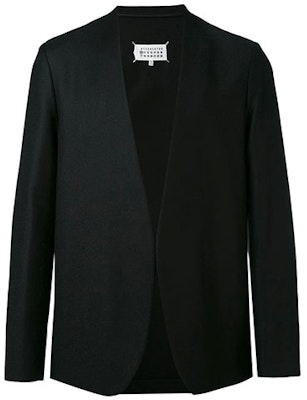 Maison Margiela FW21 Blazer Negro Sin Cuello S50BN0318S47782900 Order Maison Margiela FW21 Blazer Negro Sin Cuello S50BN0318S47782900