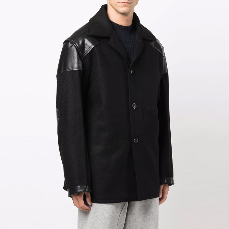 Shop Maison Margiela 2021秋冬黑色宽松夹克背部撞色设计 S50AM0520S44024900