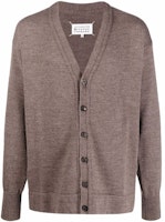 Maison Margiela FW21 Four-Stitches Elbow Patch Wool Cardigan Sweater Brown Men. S50HA1033S17835134M Maison Margiela FW21 Four-Stitches Elbow Patch Wool Cardigan Sweater Brown Men. S50HA1033S17835134M