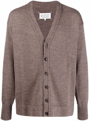 Cardigan de lana Maison Margiela FW21 parches en codo marrón para hombres. S50HA1033S17835134M Order Cardigan de lana Maison Margiela FW21 parches en codo marrón para hombres. S50HA1033S17835134M