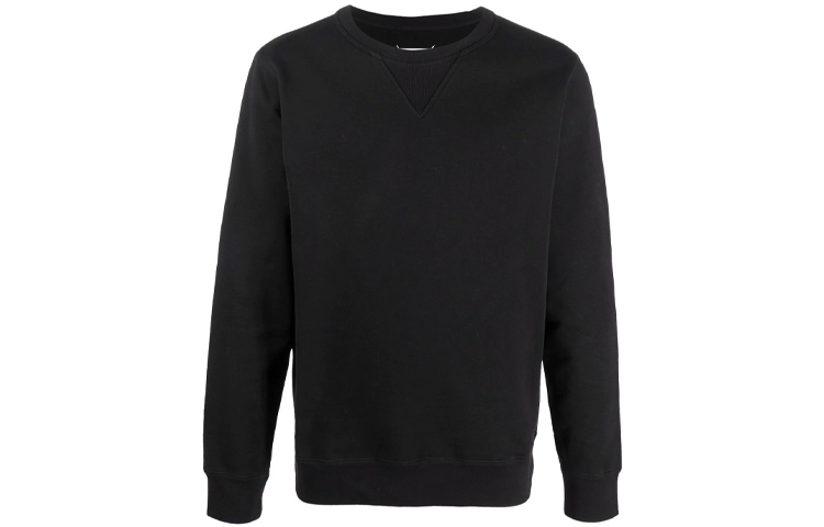 Maison Margiela FW21 Graphic Print Loose Fit Crewneck Sweatshirt Black S50GU0143S25405900