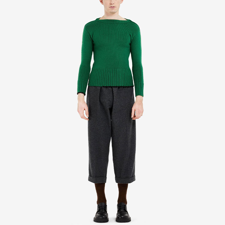 Lookbook Maison Margiela FW21 Green Wool Knit Pullover Sweater S50GP0257S17832663