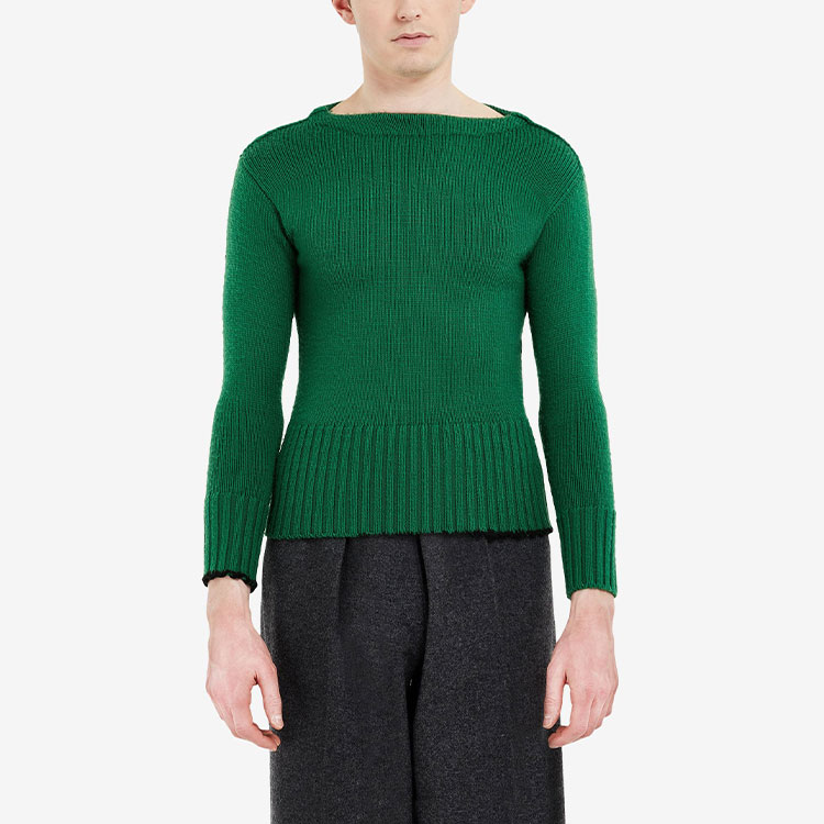 Details for Maison Margiela FW21 Green Wool Knit Pullover Sweater S50GP0257S17832663