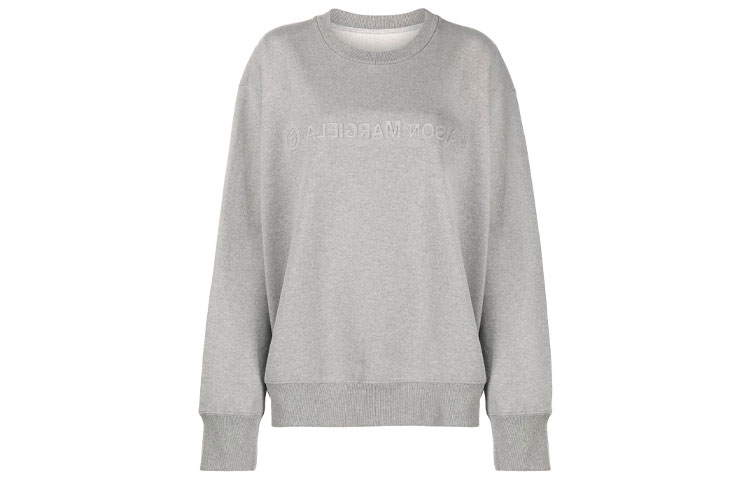 Maison Margiela FW21 Logo Embroidered Crewneck Sweatshirt Black () S50GU0166S25503-962