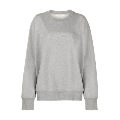 Maison Margiela FW21 Logo Embroidered Crewneck Sweatshirt Black () S50GU0166S25503-962