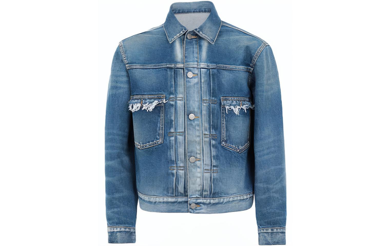 Maison Margiela FW21 Short Cotton Denim Jacket Blue S50AM0537S30561966