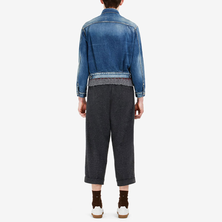 Shop Chaqueta Corta de Algodón Denim Azul Maison Margiela FW21. S50AM0537S30561966