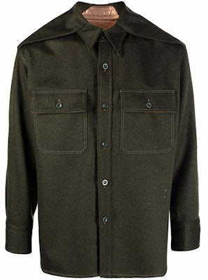 Chaqueta Camisa de Lana Sólida Maison Margiela FW21 para Hombre Verde. S30DL0495S54297697 Order Chaqueta Camisa de Lana Sólida Maison Margiela FW21 para Hombre Verde. S30DL0495S54297697