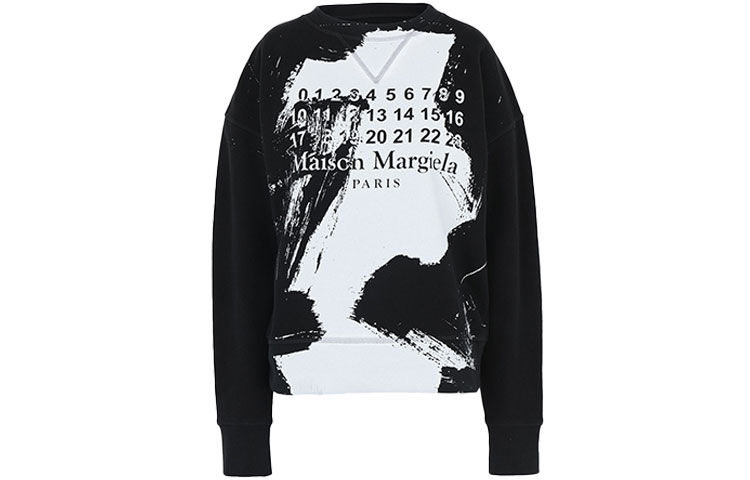 Maison Margiela FW21 White Cotton Minimalist Logo Crewneck Sweatshirt Men S50GU0166S25503101-1