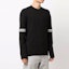Shop Maison Margiela FW21 Sweater Wool Hitam Garis Leher Bulat Pullover. S50HA1023S17836900F