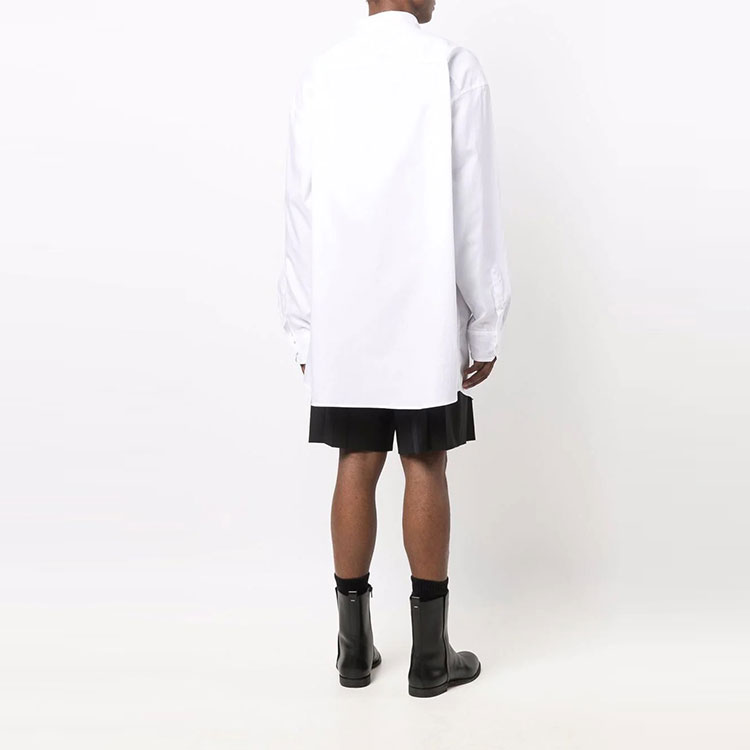 Shop Maison Margiela FW21 白色長袖休閒翻領襯衫 S50DL0473S52925100