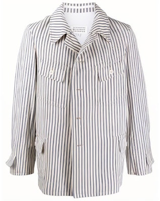 Chaqueta Camisa a Rayas Blancas Maison Margiela FW21. S50AM0498S53708001F Order Chaqueta Camisa a Rayas Blancas Maison Margiela FW21. S50AM0498S53708001F