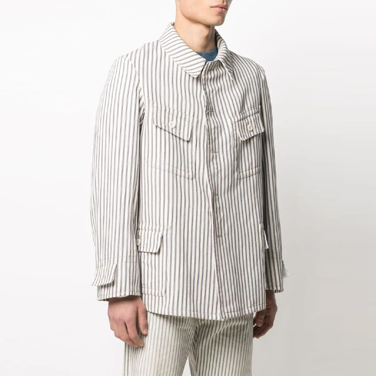 Purchase Chaqueta Camisa a Rayas Blancas Maison Margiela FW21. S50AM0498S53708001F