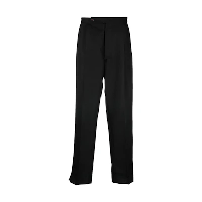 Maison Margiela FW22 Black Mid-Rise Tapered Casual Pants SI1KA0002S49892900