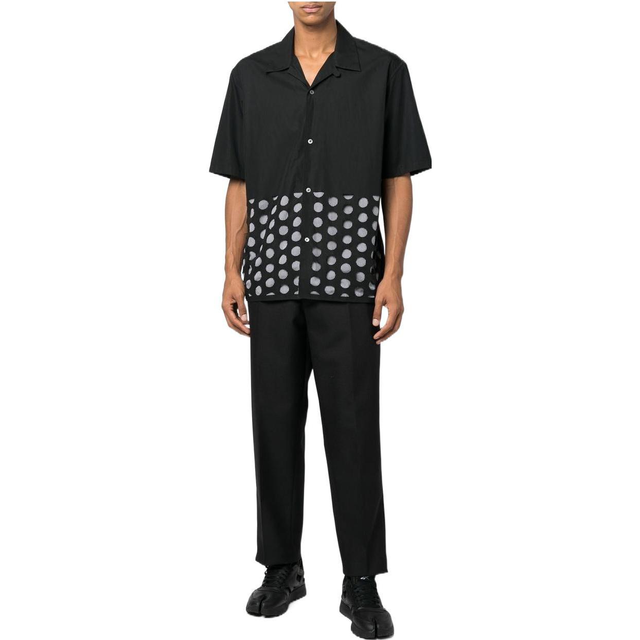 Lookbook 메종 마르지엘라 FW22 블랙 미드라이즈 테이퍼드 캐주얼 팬츠 SI1KA0002S49892900