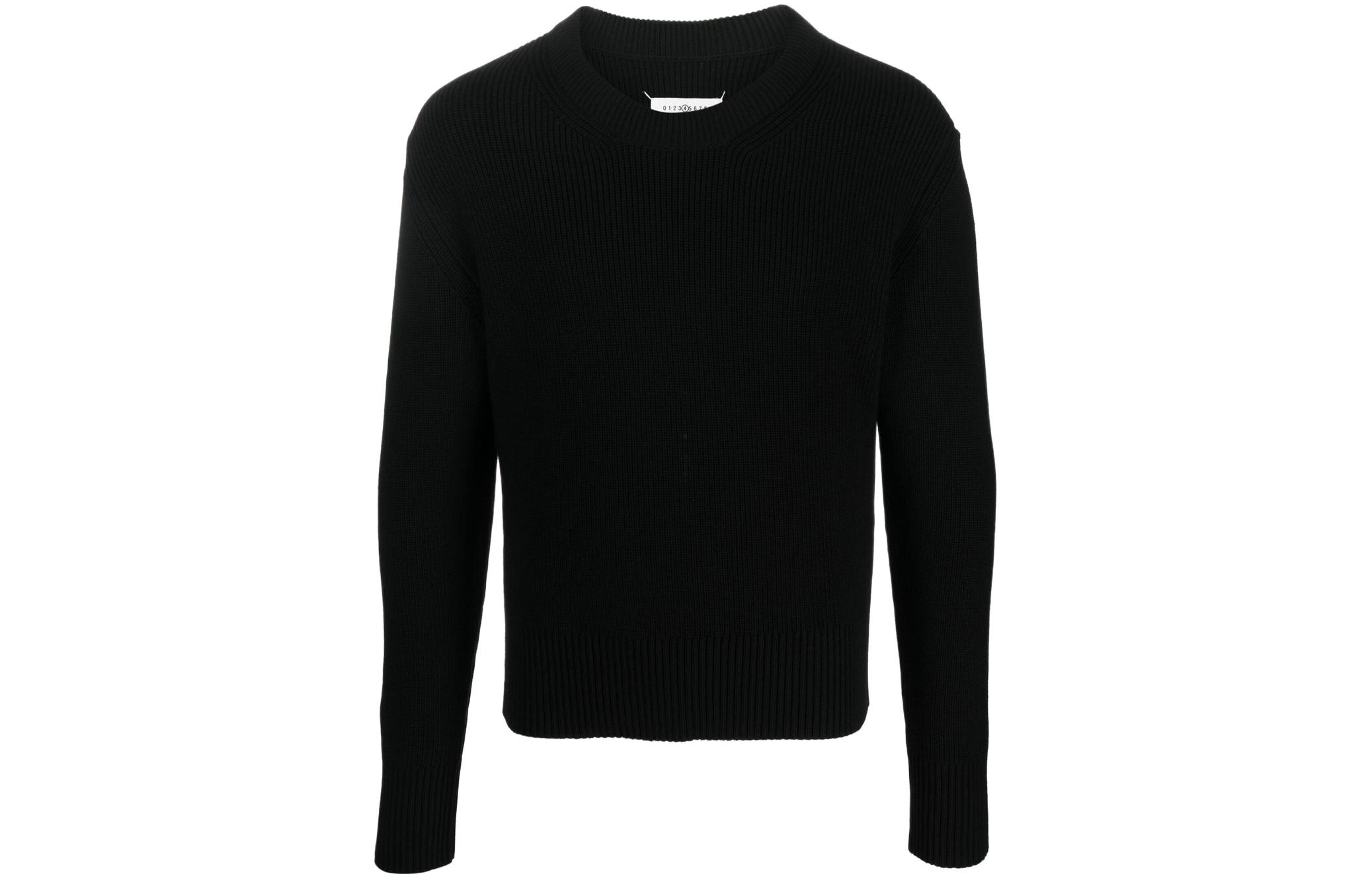 Order Maison Margiela FW22  Black Simple Wool Pullover Sweater. SI1HA0012S17781900F