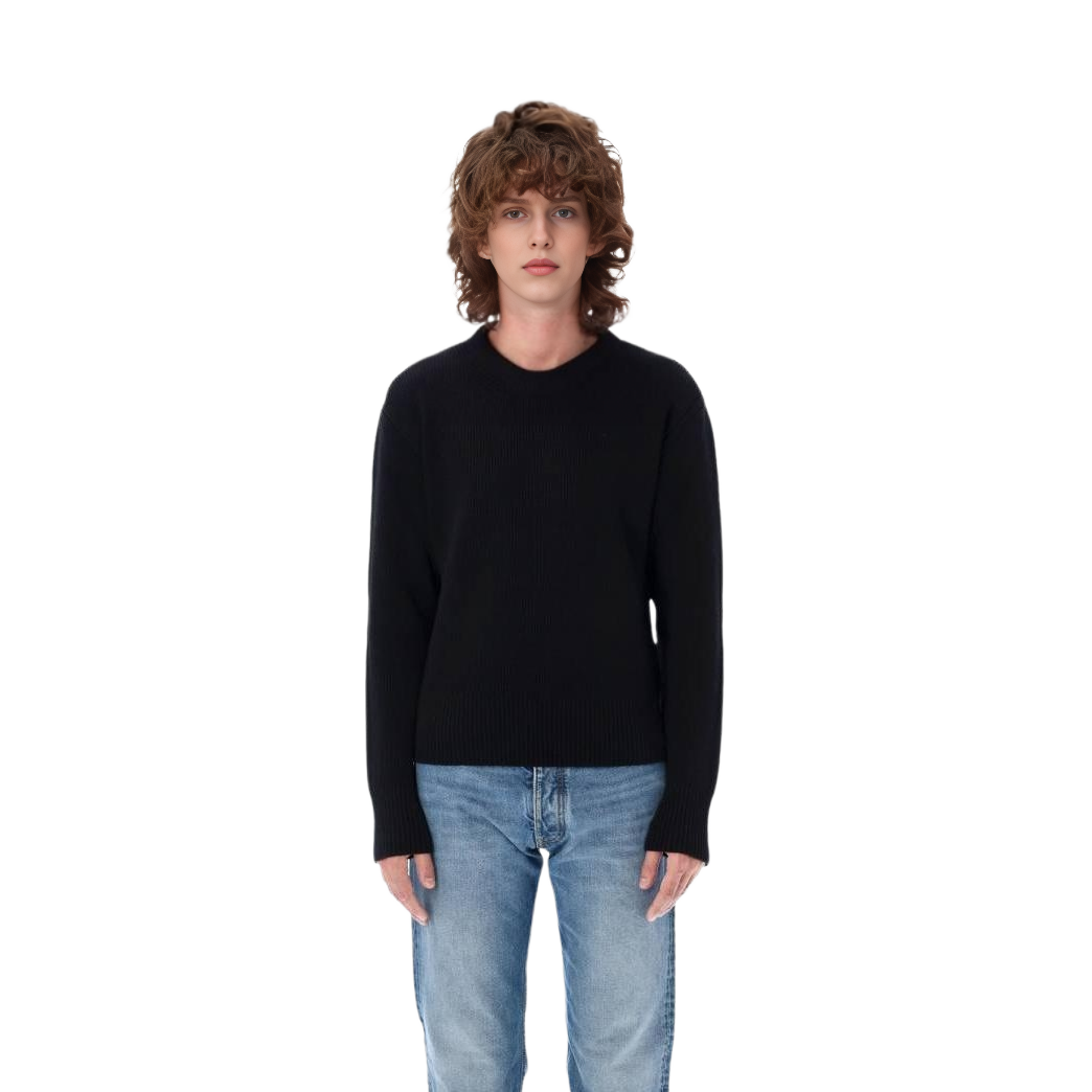 Shop Maison Margiela FW22  Black Simple Wool Pullover Sweater. SI1HA0012S17781900F