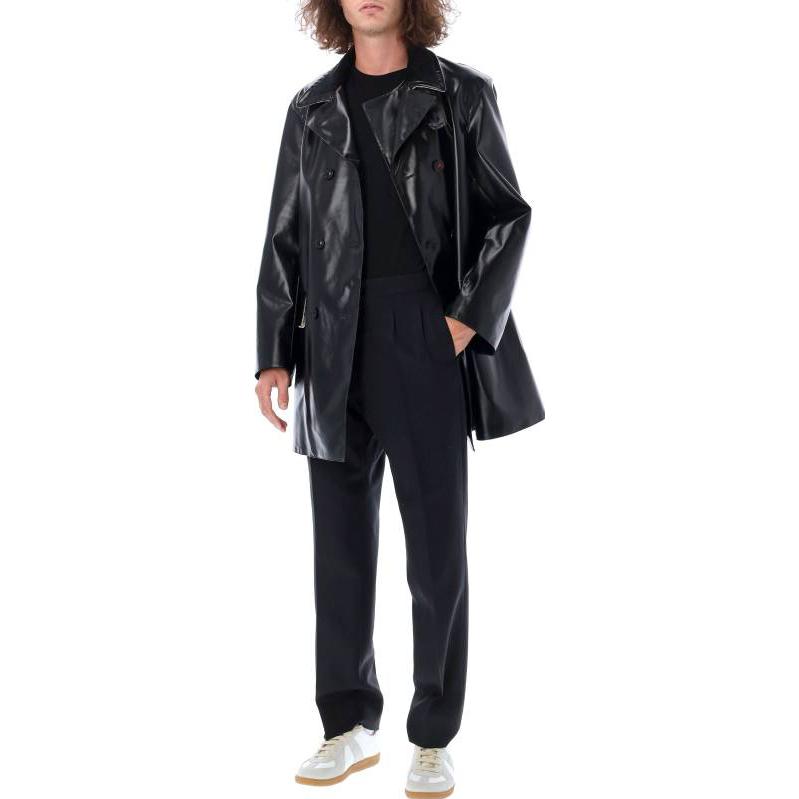 Purchase Maison Margiela FW22 黑色纯色直筒休闲裤 SI1KA0010S60307900