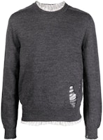 Maison Margiela FW22 Distressed Wool Crewneck Sweater - Dark Grey. SI1HA0005S17784860 Maison Margiela FW22 Distressed Wool Crewneck Sweater - Dark Grey. SI1HA0005S17784860