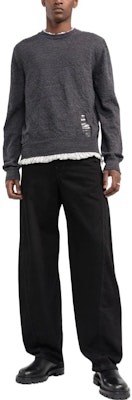 Jersey de lana desgastado Maison Margiela FW22 - Gris oscuro. SI1HA0005S17784860 Lookbook Jersey de lana desgastado Maison Margiela FW22 - Gris oscuro. SI1HA0005S17784860