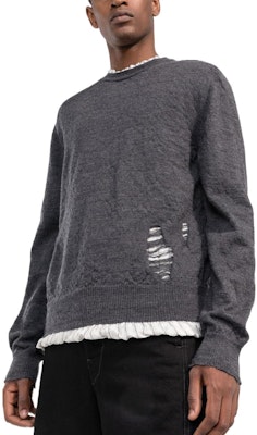 Jersey de lana desgastado Maison Margiela FW22 - Gris oscuro. SI1HA0005S17784860 Shop Jersey de lana desgastado Maison Margiela FW22 - Gris oscuro. SI1HA0005S17784860