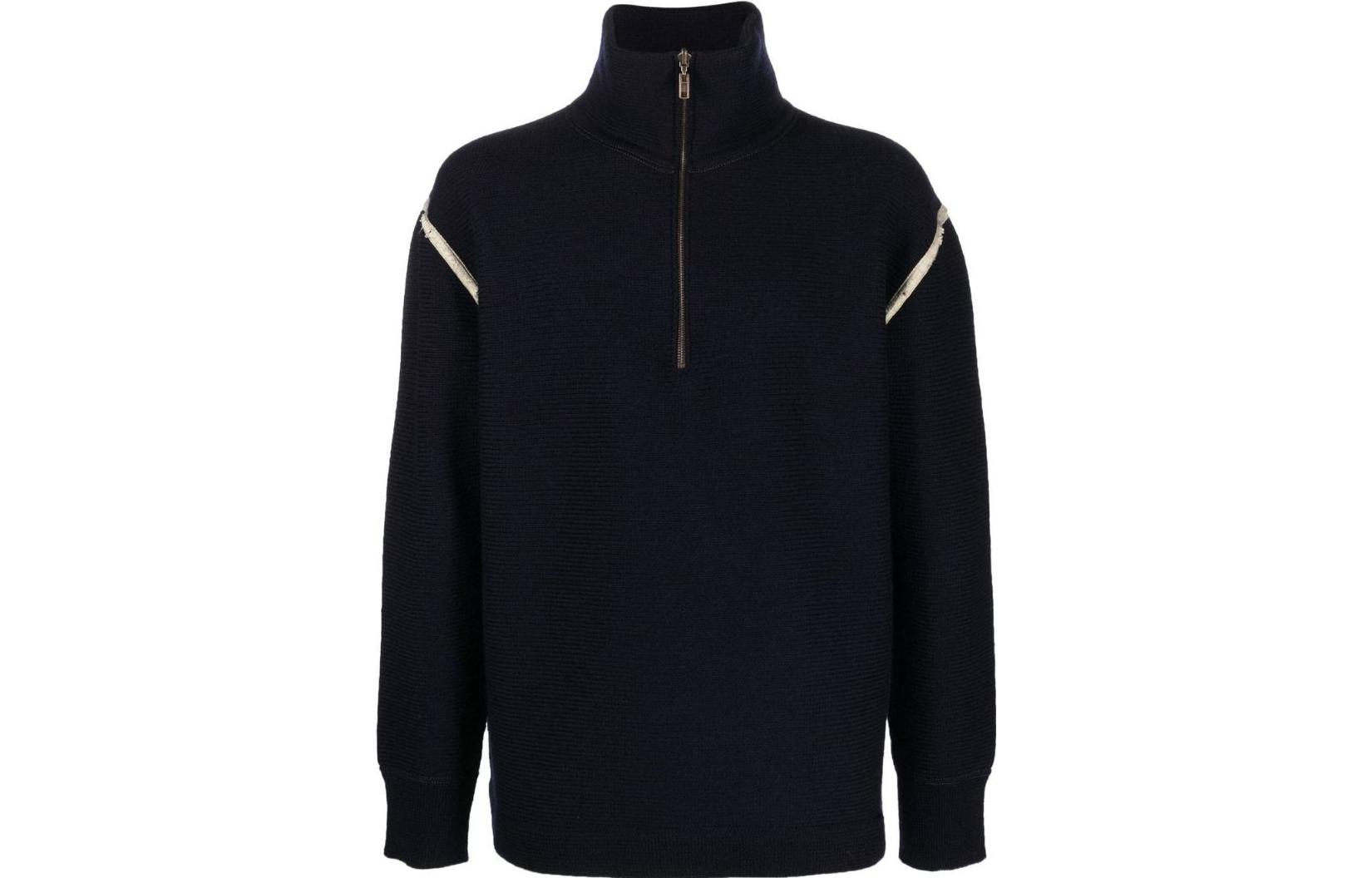 Maison Margiela FW22  Half-Zip Mock Neck Sweater Midnight Blue S50HA1072S18147511