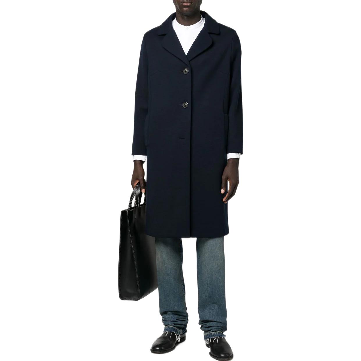 Maison Margiela FW22  Solid Navy Mid-Length Single-Breasted Coat. S50AA0127S24362-511 圖 3