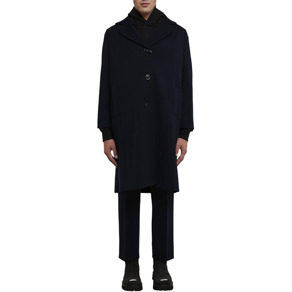 Maison Margiela FW22  Solid Navy Mid-Length Single-Breasted Coat. S50AA0127S24362-511 圖 6