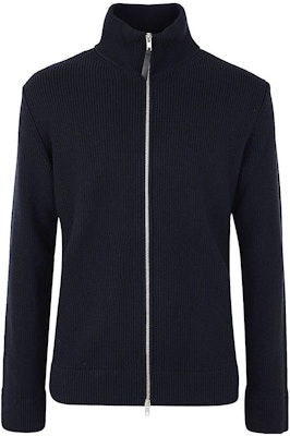 Maison Margiela FW22 Jaket Kardigan Sweater Wol Zip-Up - Biru SI1HA0013S17781511F Buy Maison Margiela FW22 Jaket Kardigan Sweater Wol Zip-Up - Biru SI1HA0013S17781511F
