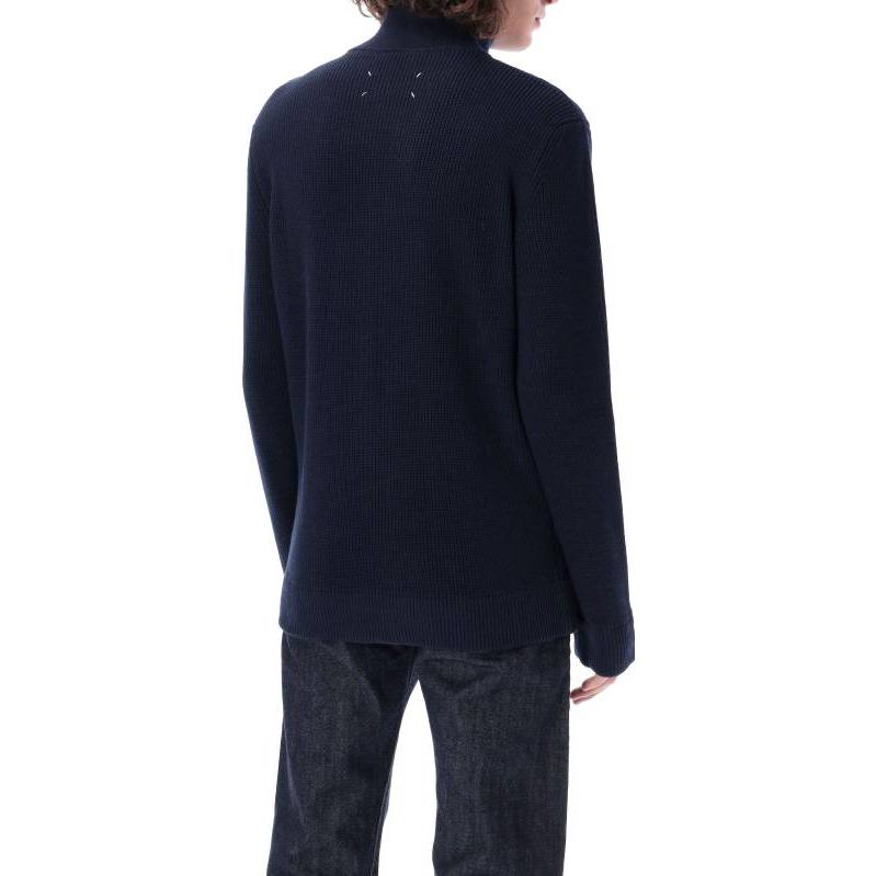 Purchase Maison Margiela FW22 Jaket Kardigan Sweater Wol Zip-Up - Biru SI1HA0013S17781511F