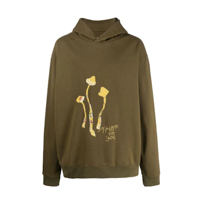 Maison Margiela FW22 Chocolate Brown Logo Embroidered Crewneck Sweatshirt Men S50GU0194S25520728