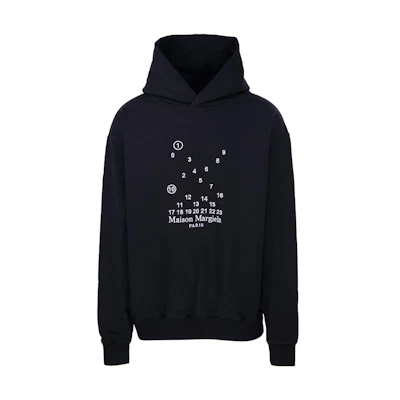 Maison Margiela FW22 Digital Cross Print Hoodie Black Sweater. S50GU0202S25505900