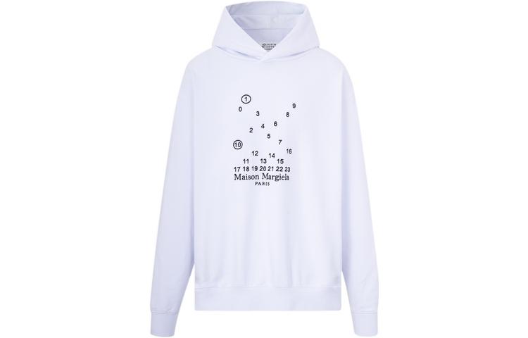 Order Sudadera Maison Margiela FW22 Digital Cross Print Blanca con Capucha. S50GU0202S25505-100