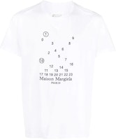 Maison Margiela FW22 Digital Embroidery White Short Sleeve T-Shirt Men. S50GC0684S22816-100 Maison Margiela FW22 Digital Embroidery White Short Sleeve T-Shirt Men. S50GC0684S22816-100