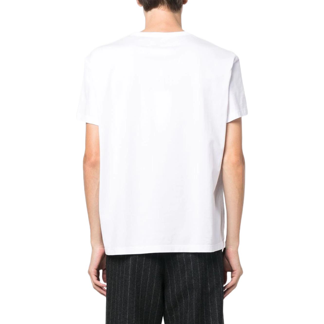 Shop Camiseta Blanca Manga Corta Hombre Maison Margiela FW22 Bordado Digital. S50GC0684S22816-100