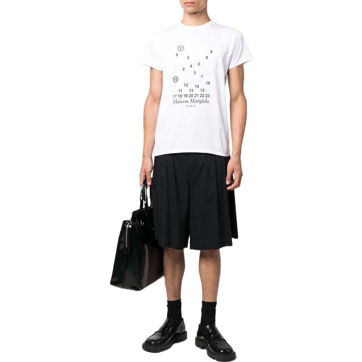 Lookbook Camiseta Unisex Blanca Maison Margiela FW22 con Estampado Digital de Letras. S51GC0516S22816100