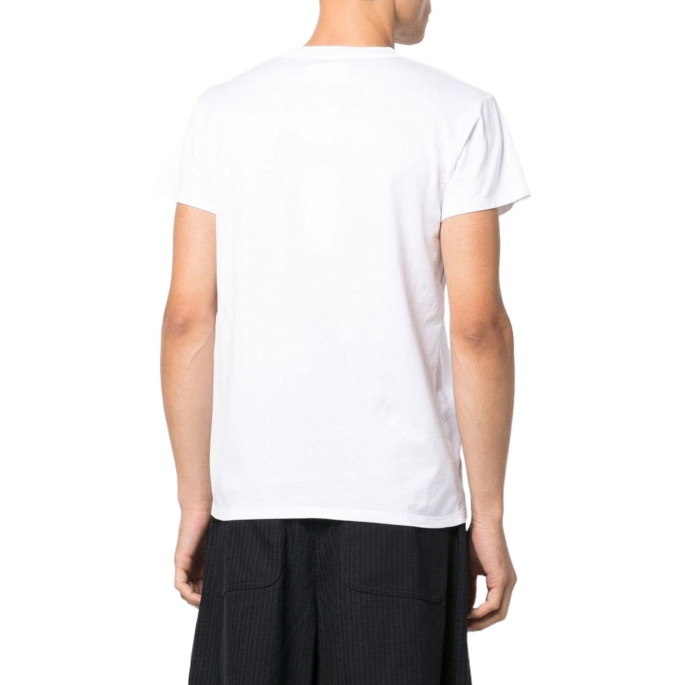 Shop Camiseta Unisex Blanca Maison Margiela FW22 con Estampado Digital de Letras. S51GC0516S22816100