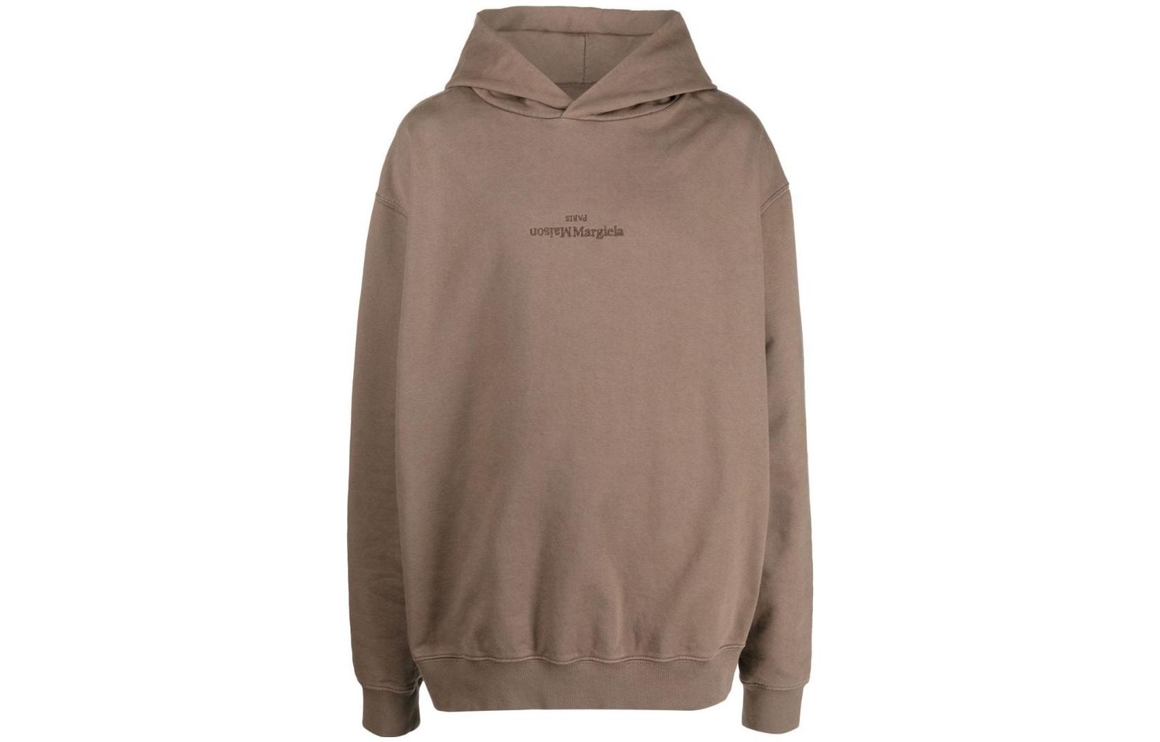 Maison Margiela FW22 Logo Embroidered Pullover Hoodie Unisex Blue S50GU0197S25520-522