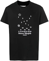 Order Maison Margiela FW22 Logo Embroidered Short Sleeve Tee Black Men. S50GC0684S22816-900