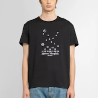 Details for Maison Margiela FW22 Logo Embroidered Short Sleeve Tee Black Men. S50GC0684S22816-900