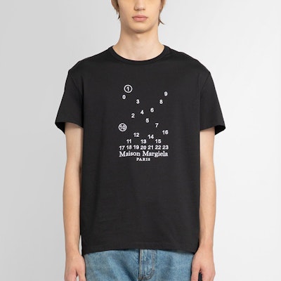 Kaos Lengan Pendek Logo Bordir Maison Margiela FW22 Hitam Pria. S50GC0684S22816-900 Details for Kaos Lengan Pendek Logo Bordir Maison Margiela FW22 Hitam Pria. S50GC0684S22816-900