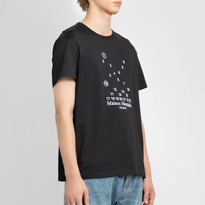 Kaos Lengan Pendek Logo Bordir Maison Margiela FW22 Hitam Pria. S50GC0684S22816-900 Sizing Kaos Lengan Pendek Logo Bordir Maison Margiela FW22 Hitam Pria. S50GC0684S22816-900